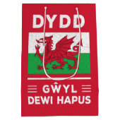 Sac Cadeau Moyen Dydd Giles Dewi Hapus Joyeux Saint-Davides Jour 3 (Dos)