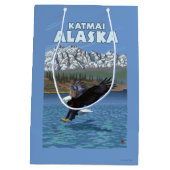 Sac Cadeau Moyen Eagle chauve plongeant - Katmai, Alaska (Dos)