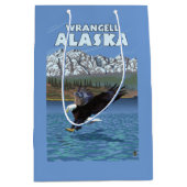 Sac Cadeau Moyen Eagle chauve plongeant - Wrangell, Alaska (Devant)