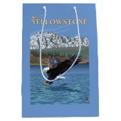 Sac Cadeau Moyen Eagle chauve plongeant - Yellowstone occidental, (Devant)