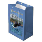 Sac Cadeau Moyen Eagle chauve plongeant - Yellowstone occidental, (Devant Angle)