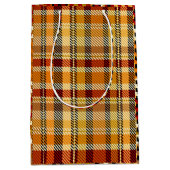 Sac Cadeau Moyen Earthtone Plaid Gift Bag (Devant)
