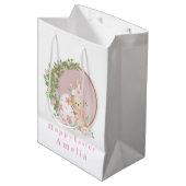 Sac Cadeau Moyen Easter Bunny at Garden Personalized Gift Bag (Devant Angle)