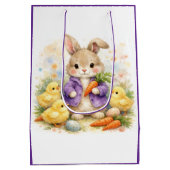 Sac Cadeau Moyen Easter Bunny Purple Jacket Baby Shower (Dos)