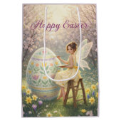 Sac Cadeau Moyen Easter Fairy Painting Egg Spring (Dos)