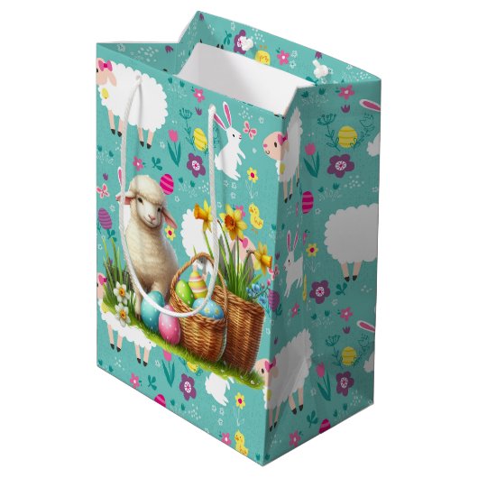 Sac Cadeau Moyen Easter Lambs (Dos Angle)