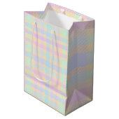 Sac Cadeau Moyen Easter Pastel Plaid Design Gift Bag (Devant Angle)