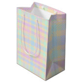 Sac Cadeau Moyen Easter Pastel Plaid Design Gift Bag (Dos Angle)