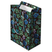 Sac Cadeau Moyen Eau Chanceuse Aquarelle Trèfles Verts  (Dos Angle)