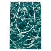 Sac Cadeau Moyen Eau de feu bleu clair ondulée (Dos)