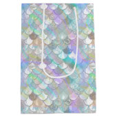 Sac Cadeau Moyen Écailles de sirène Iridescente Coque V1 ID1144 (Dos)