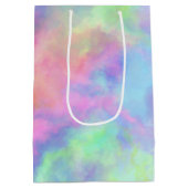 Sac Cadeau Moyen éclaboussure d'aquarelle opale : (Dos)