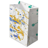 Sac Cadeau Moyen Éclaboussures de peinture d'aquarelle (Devant Angle)