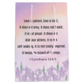 Sac Cadeau Moyen Écriture, 1 Corinthiens 13 4-5, (Dos)