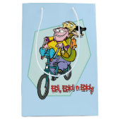 Sac Cadeau Moyen Ed, Edd, n Eddy sur un vélo (Devant)