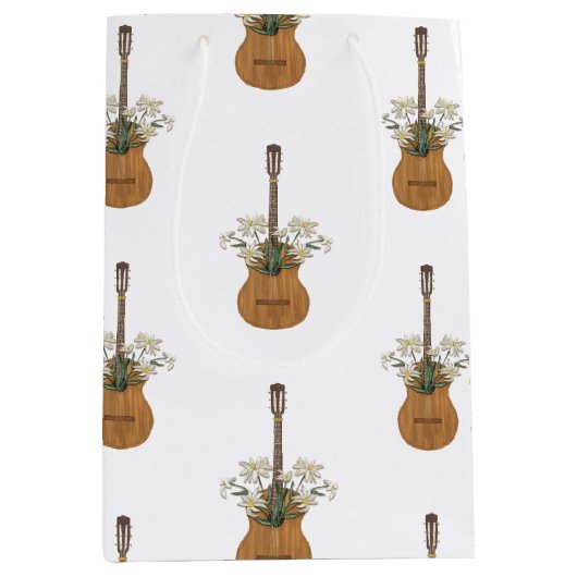 Sac Cadeau Moyen Edelweiss Duet avec Guitare Sweet Alpine (Devant)