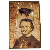 Sac Cadeau Moyen Edgar Allan Poe Quoth Raven plus jamais (Devant)