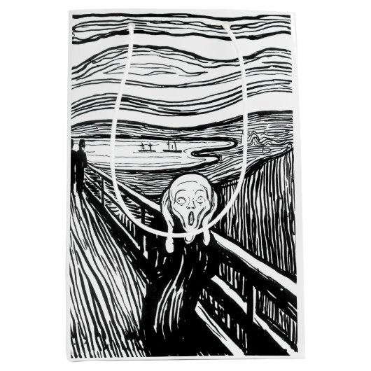Sac Cadeau Moyen Edvard Munch - La lithographie de cri (Devant)