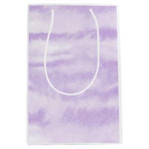 Sac Cadeau Moyen Effet aquarelle Tie-Dye lavande pastel