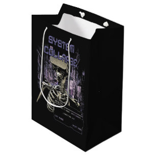 Sac Cadeau Moyen Effondrement du système - Tecno-Dystopian Streetwe