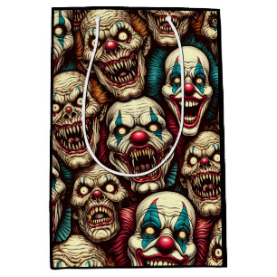 Sac Cadeau Moyen Éffrayant Clown Déplaisant Zombie Abandonné Carnav