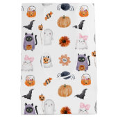 Sac Cadeau Moyen Éffrayant mignon halloween ghost aquarelle style b (Dos)