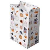 Sac Cadeau Moyen Éffrayant mignon halloween ghost aquarelle style b (Dos Angle)
