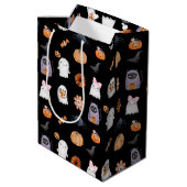 Sac Cadeau Moyen Éffrayant mignon halloween ghost aquarelle style n (Dos Angle)