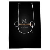 Sac Cadeau Moyen Eggbutt Snaffle Bit Horse Nom et monogramme (Dos)
