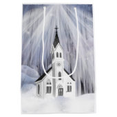 Sac Cadeau Moyen Église de Noël (Dos)