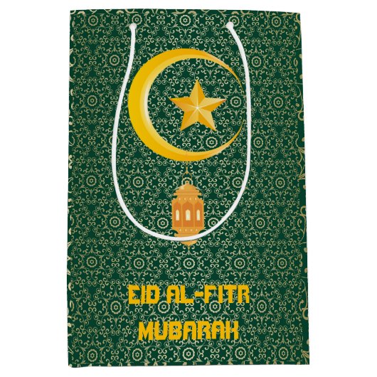 Sac Cadeau Moyen Eid al Fitr Moubarak Ramadan Kareem Moon Star (Devant)