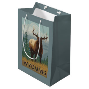 Sac Cadeau Moyen Élans SceneWyoming