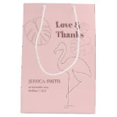 Sac Cadeau Moyen Élégant Abstrait Lets Flamingle (Dos)