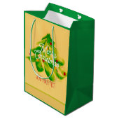 Sac Cadeau Moyen élégant arbre de Noël peint ajouter votre propre t (Dos Angle)