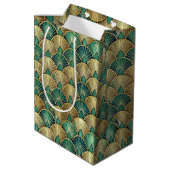 Sac Cadeau Moyen Elegant Art Deco tiled pattern  (Dos Angle)