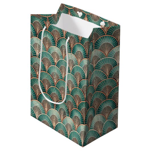 Sac Cadeau Moyen Elegant Art Deco tiled pattern  (Devant Angle)