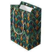 Sac Cadeau Moyen Elegant Art Deco tiled pattern  (Dos Angle)