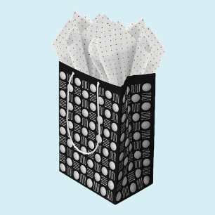 Sac Cadeau Moyen Élégant Bal de Golf Moderne & Le Black Noir