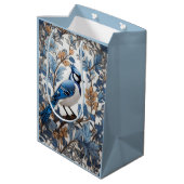Sac Cadeau Moyen Elégant Blue Jay William Morris inspiré (Dos Angle)