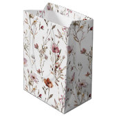 Sac Cadeau Moyen Élégant bohème de fleur sauvage (Dos Angle)