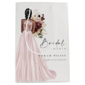 Sac Cadeau Moyen Elegant Boho Blush Mariage Gown Fête des mariées (Devant)