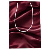 Sac Cadeau Moyen Elegant Burgundy Red Christmas (Devant)