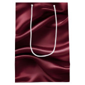 Sac Cadeau Moyen Elegant Burgundy Red Christmas (Dos)