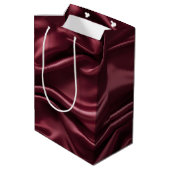 Sac Cadeau Moyen Elegant Burgundy Red Christmas (Dos Angle)