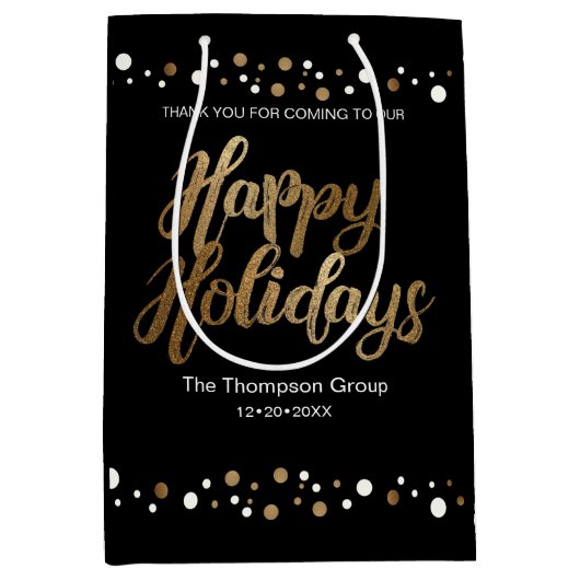 Sac Cadeau Moyen "Elégant Celebration" - Fête d'entreprise (Devant)