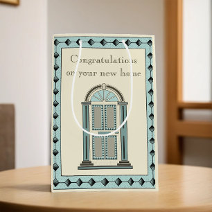 Sac Cadeau Moyen Élégant chauffage Turquoise de porte