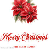 Sac Cadeau Moyen Elegant Christmas Bouquet Script Font Gift Bag