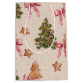 Sac Cadeau Moyen Elegant Christmas Pattern Gift Bag (Devant)