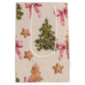 Sac Cadeau Moyen Elegant Christmas Pattern Gift Bag (Dos)