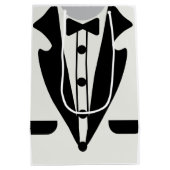 Sac Cadeau Moyen Élégant Classic Tuxedo Bow Cravate Graduation (Dos)